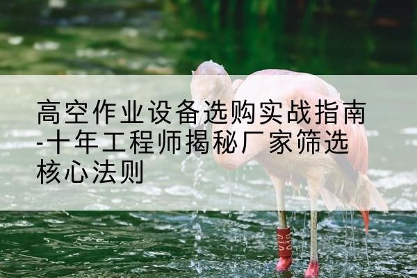 五家渠剪叉式升降机厂家-高空作业设备选购实战指南-十年工程师揭秘厂家筛选核心法则